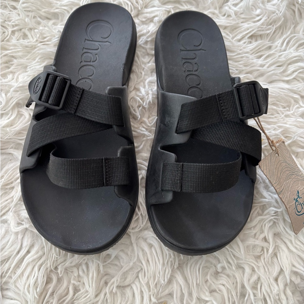 NWT Chaco Women's Black Chillos Slides Size 10
